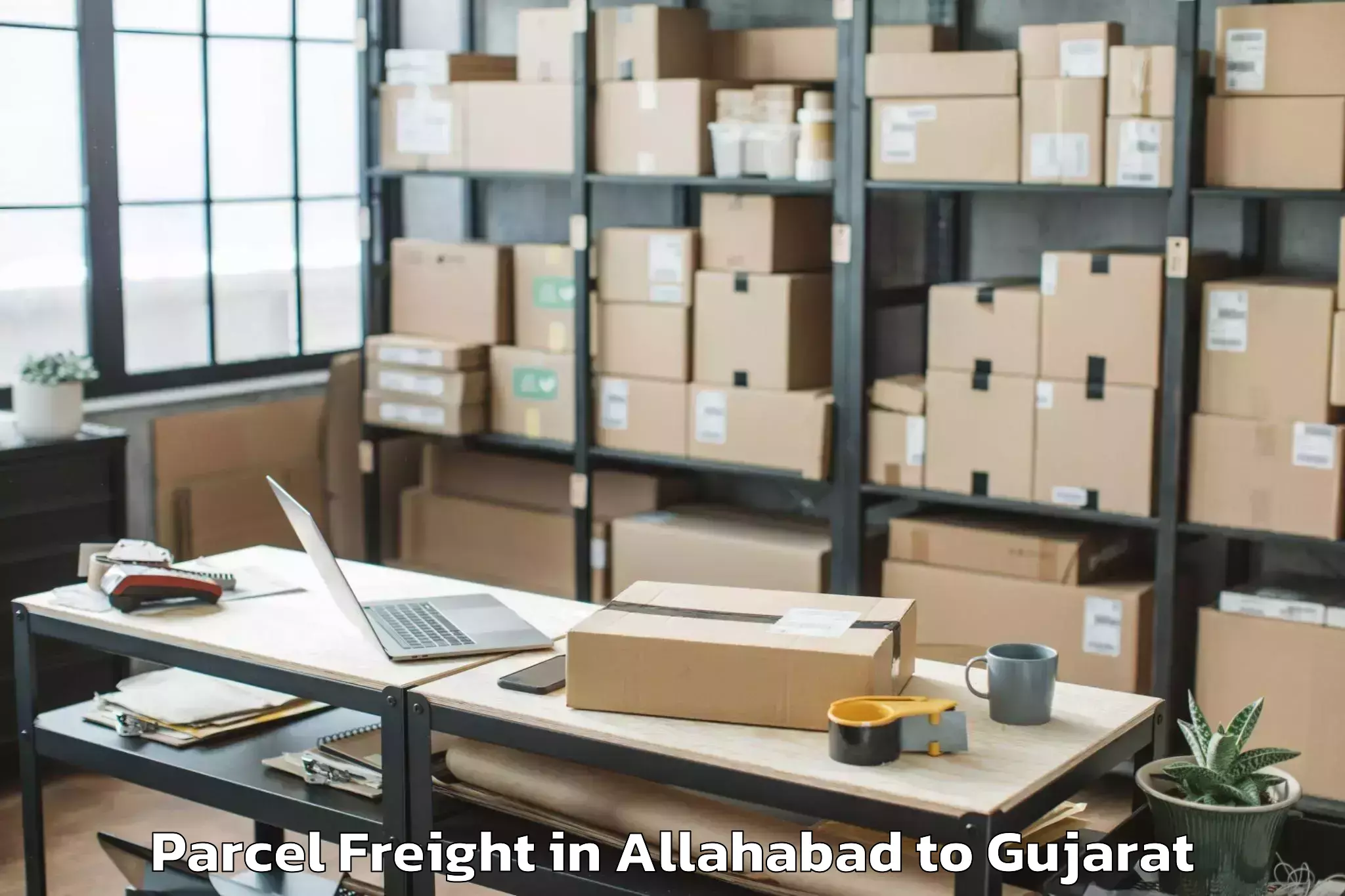 Hassle-Free Allahabad to Swarnim Gujarat Sports Univers Parcel Freight